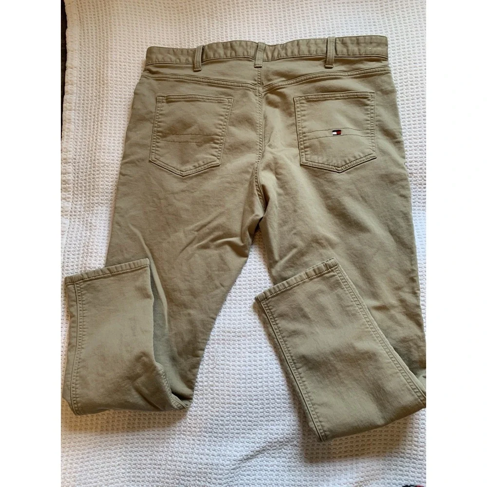Tommy Hilfiger Beige Straight Pants, Men's Size‎ 38x30